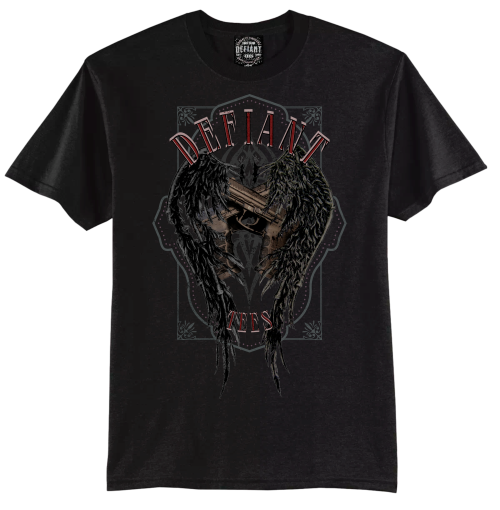 Defiant 9mm with angel wings front